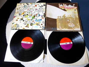 Led Zeppelin X2 Plum Atlantic UK Lp pressings: II & III WORKING WHEEL Job Lot - Picture 1 of 17