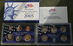 2005 S US Mint 11 Coin Annual Proof Set Coins Box COA + Westward Journey Nickels - Picture 1 of 4