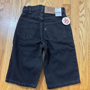 NWT VTG New USA Levis 550 Jean Short Boys Size 10 Slim Loose Black Tab Waist 23 - Picture 1 of 12