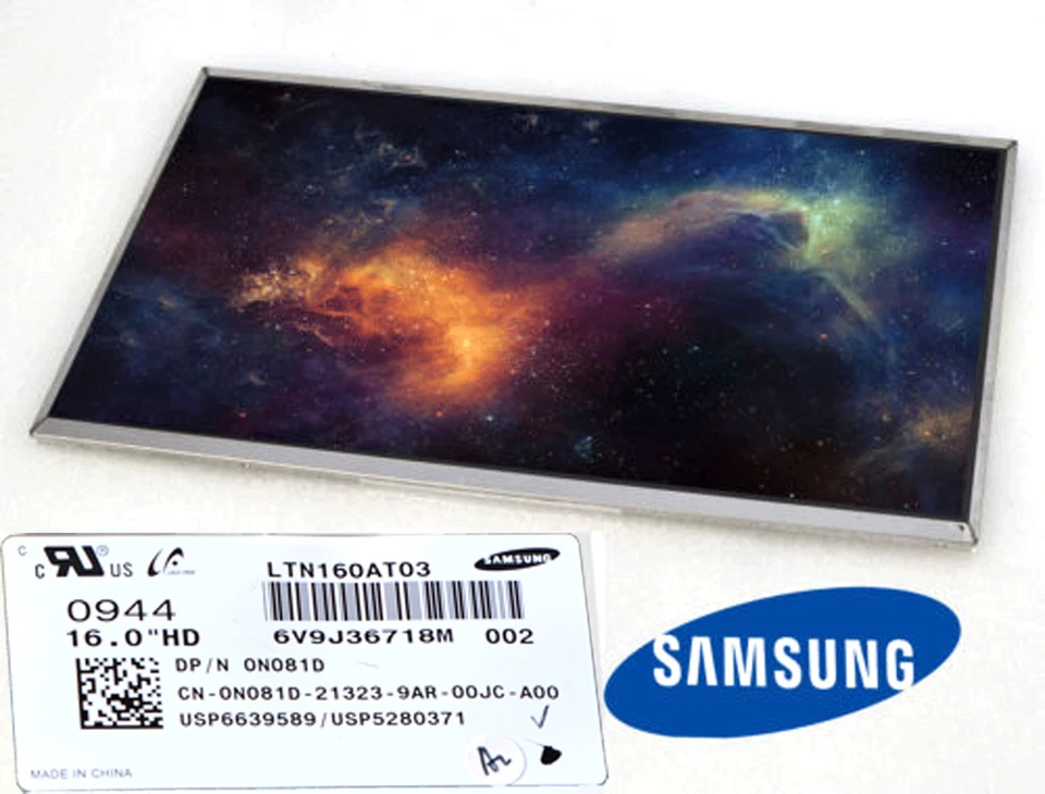 SAMSUNG LTN160AT03 16" 40,6cm NOTEBOOK LED DISPLAY MATT MATRIX 0N081D  #L79 - Bild 1 von 1