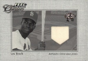 2001 (CARDINALS) Greats of the Game Feel the Game Classics #3 Lou Brock Jsy