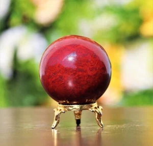 A+ Small 55MM Natural Red Jasper Stone Rock Healing Chakra Metaphysical Sphere - Picture 1 of 10