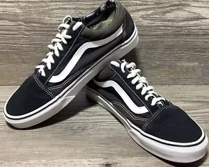 Vans Off The Wall Black Canvas Sneaker Shoes Casual Skateboard Men 9 Womens 10.5 - Picture 1 of 17