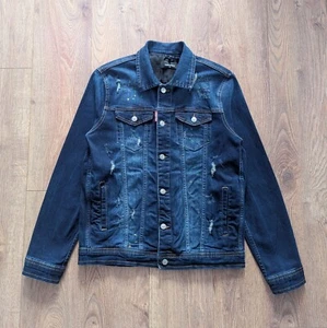 DSQUARED2 Dan Denim Jacket Blue Men's Size 46 S-M Made In Italy - Picture 1 of 24