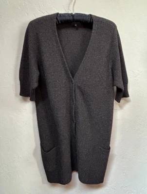 Cárdigan suéter marrón oscuro Eileen Fisher PL lana angora pelo de conejo cachemir Foto 1 de 4