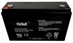 Toyo 3FM10 6V 12Ah Sealed Lead Acid - AGM - VRLA Replacement Battery by Casil - Picture 1 of 7