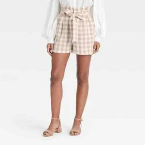 Pantalones cortos bolsa de papel de cintura alta para mujer A New Day, talla XXL - Imagen 1 de 4