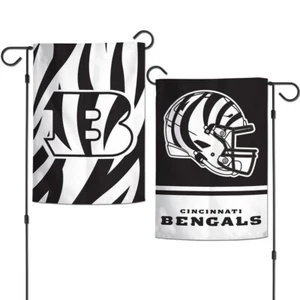 CINCINNATI BENGALS ALTERNATE HELMET 12"X18" 2 SIDED GARDEN FLAG NEW WINCRAFT 🐯 - Picture 1 of 1