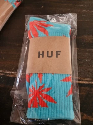 Calcetines Huf verde menta/naranja marihuana hoja calcetines talla única adulto nuevos con etiquetas Foto 1 de 2