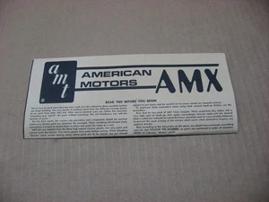 70 AMX FUNNY CAR INSTRUCTIONS  ONLY - Picture 1 of 3