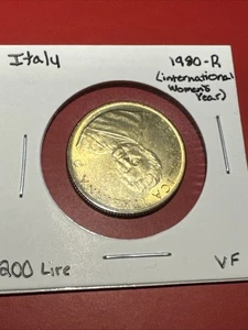 1980 R Italy Commemorative 200 Lire Coin - Combine Shipping - RARE World - Bin 3 - Picture 1 of 5