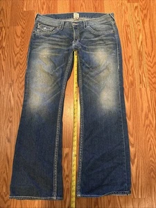 Jeans True Religion World Tour Bootcut Talla 38 Punto Grueso EE. UU. Envejecidos - Imagen 1 de 17