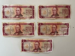 Liberia 5 Dollar 2003 Banknotes Lot Of 5 - Picture 1 of 2