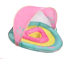 Galleggiante Piscina Barca Bambino Sedile Regolabile Parasole Rosa - 6-24 Mesi - Foto 1 di 2