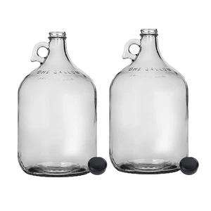 Home Brew Ohio One Gallon Glass Jug with 38mm Polyseal Cap Set of 2 - Picture 1 of 3