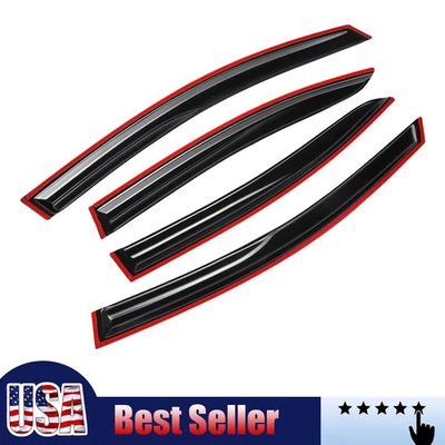 Window Visor For Subaru WRX 2015-2021 Out-Channel Tape-on Black Mugen Style Foto 1 de 4