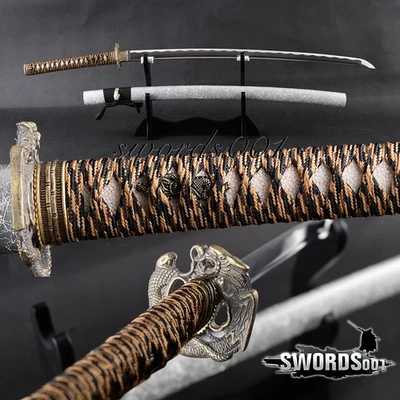 Battle Ready Dragon Tsuba Japanese Katana Sword Sharp Blade 1095 Carbon Steel - Image 1 of 4