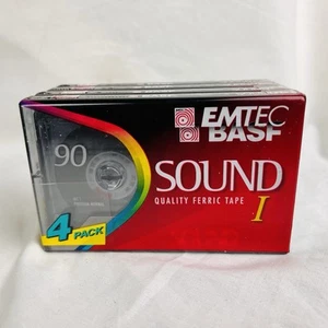 Emtec BASF Sound L 90 Audio Cassette Tape X4 Ferric IEC Neu Versiegelt - Bild 1 von 5