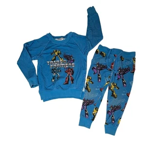 Bums & Roses Transformers 2pc Bamboo Pants Outfit 2T Blue Super Soft Jogger - Picture 1 of 7