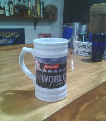 VINTAGE St. Louis Cardinals 1967 World Series Champion Beer Stein Budweiser - Image 1 of 4