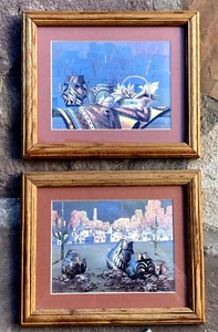 TAOES Pueblo/Keramik ” EINZIGARTIGES GESCHENK VINTAGE 70er Gravur Siebdruck Radierung 13x10 - Bild 1 von 6