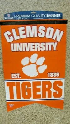 Nuevo Banner de Calidad Premium "Clemson" Universidad NCAA de Wincraft 17"x 26" Foto 1 de 4