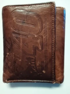 Vintage 40 Sterling Marlin Coors Light Trifold Leather Wallet " Autographed " - Picture 1 of 5