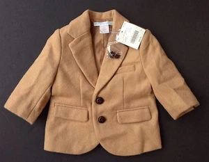 NWT Janie & Jack 3-6 Months Holiday Traditions Tan Camel Wool Blazer Jacket - Picture 1 of 2