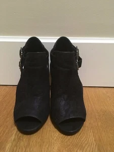 Chinese Laundry Z Jump In Black Open Toe Heel Booties 6.5 - Picture 1 of 4