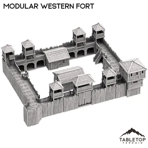 Modulares Western Fort - Old Wild Western Rush - Wild West Terrain Wargaming - Bild 1 von 9