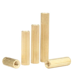M2 Thread Brass Standoff Spacer Round Pillars Nuts Knurled PCB Female to Female - Picture 1 of 6