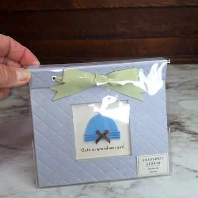 Hallmark Snapshot Album Acid Free Cute As Grandsons Get Holds 48 Photos Blue - Image 1 of 4