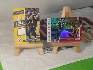 Ben Roethlisberger 2019 Prestige League Leaders Relic #LL-BR & Red Holo #SC-25 - Picture 1 of 6
