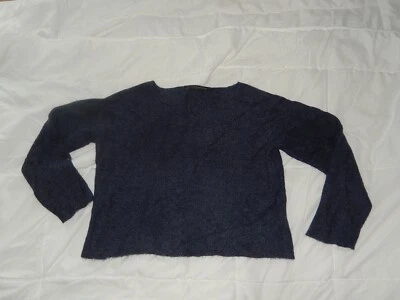 PERUVIAN CONNECTION PULLOVER  100 % ROYAL ALPAKA  BLAU  GR. L TOP - Bild 1 von 4