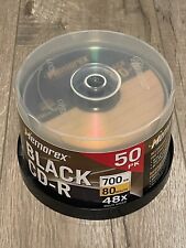 Memorex Recordable CD-R Black Edition 700MB 80 Minute 50 Pack (Black Bottom)