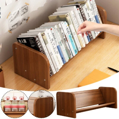 Retro Bamboo Desktop Bookshelf Book Stand Storage Rack Dormitory Study Bookrack - image 1 of 4