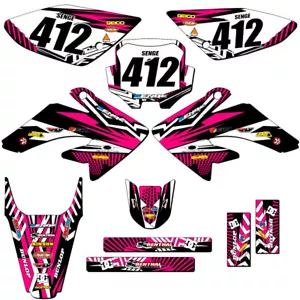 2004-2010 CRF 80 MAYHEM Pink Senge Graphics Kit compatible con Honda - Imagen 1 de 10