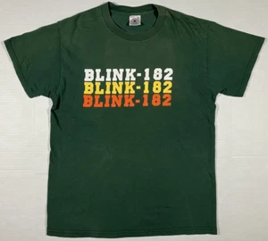 Vintage Blink-182 T-Shirt Herren Medium 90s Grün Band Pop Punk Delta Tag - Bild 1 von 10