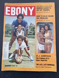 Vintage November 1976 Ebony Magazine Cover O.J. Simpson: NFL Black Mag - Picture 1 of 20