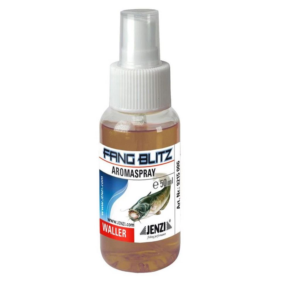 (139,00€/1l) Jenzi Fangblitz Spray 50ml Waller Wels Aromaspray Lockstoff Angeln - Bild 1 von 1