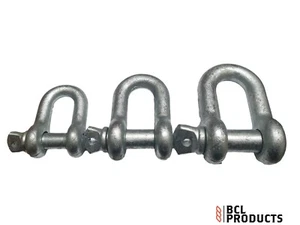Grillete de ciervo de tornillo galvanizado con clasificación de carga - grillete de acero de aleación - elige el tamaño - Imagen 1 de 3