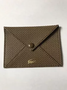 LACOSTE Brown *COW LEATHER* Envelope Card Holder - Picture 1 of 2
