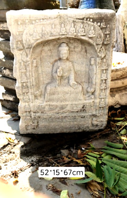 Antikes Chinesisches Tempel Relief Buddha Motive Mamor Handgemeiselt Tibet 20th. • 699€