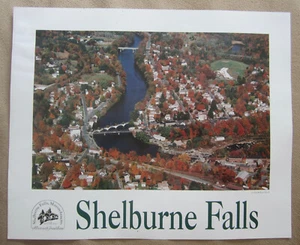 Shelburne Falls, MA Fall Ariel View Promotional Poster, Will Elwell Photo 1996 - Picture 1 of 3