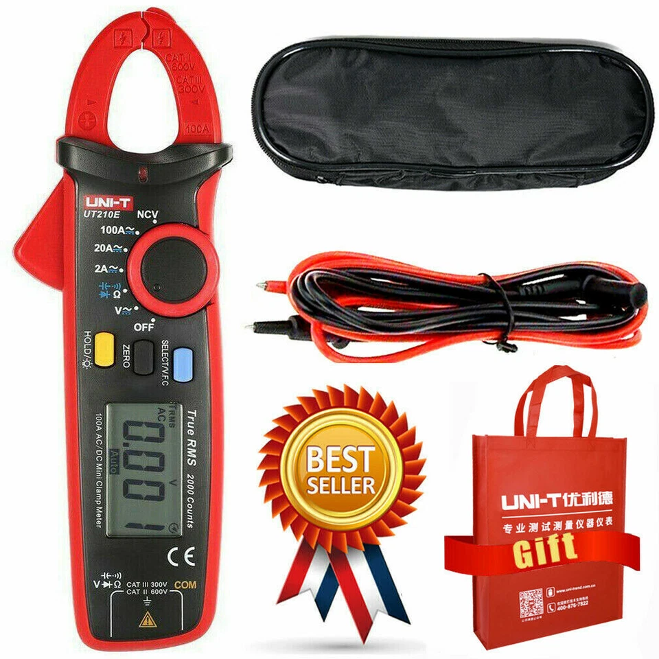 UNI-T UT210E Stromzange Digital Multimeter Handgerät RMS AC/DC Mini Resista - Bild 1 von 4