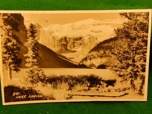 Lake Louise Alberta 1938 Stempel Frontunterschrift weißer Rand #2703 - Bild 1 von 2
