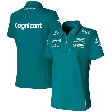 Aston Martin F1 Cognizant Official Team Polo Short Sleeve Women's MEGA Clearance Cover