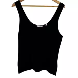 Vince Scoop Neck Tank Top Black Women's Size X-Large New With Tags Condition - Picture 1 of 9