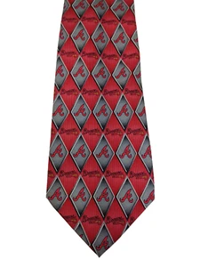 Atlanta Braves Baseball Mens 100% Silk Neck Tie By Eagle Neckwear - Picture 1 of 9