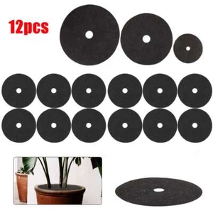 12Pcs Tree Ring Mat Protector Non-woven Fabric Garden Mulch Weed Barrier - Picture 1 of 15
